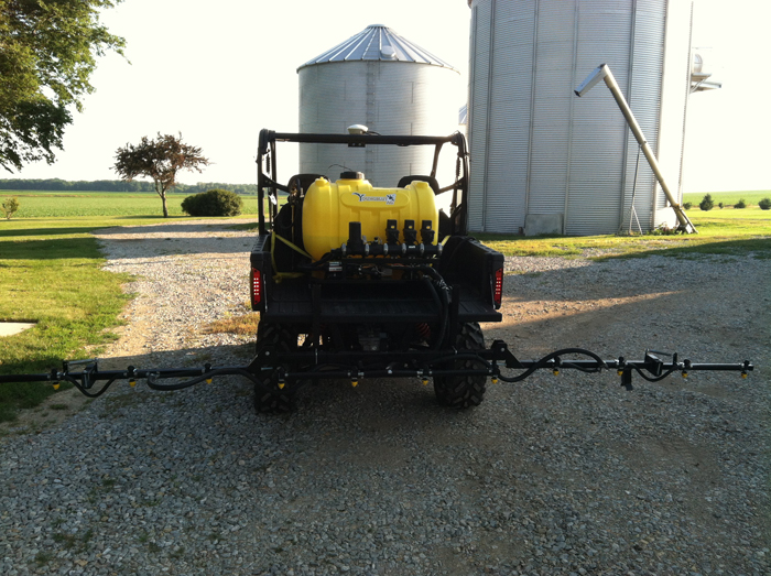 Youngblut AG Precision Farming System in Back of Polaris Ranger