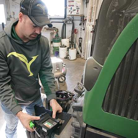 Youngblut AG Installing unit on Tractor